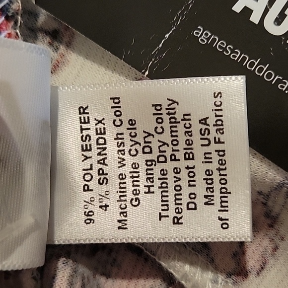 NWT Agnes & Dora 2XL grey and red/pink floral midi skirt - Picture 5 of 5